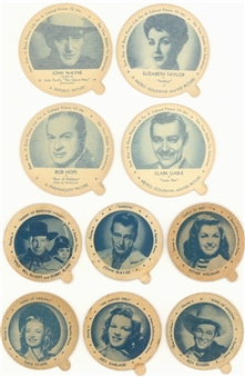 1946 and 1952 Dixie Lids Complete Set and Near Set Pair (2 Different) – Featuring Movie and Cowboy Stars